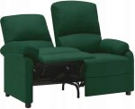 Vidaxl 2-Seater Sofa Bed Dark Green Fabric Upholstery 324095 - Image 5