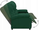 Vidaxl 2-Seater Sofa Bed Dark Green Fabric Upholstery 324095 - Image 6