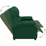 Vidaxl 2-Seater Sofa Bed Dark Green Fabric Upholstery 324095 - Image 6