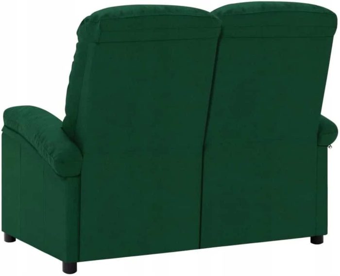Vidaxl 2-Seater Sofa Bed Dark Green Fabric Upholstery 324095 - Image 7