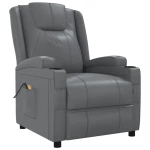 vidaXL Stand up Massage Chair Anthracite Faux Leather - Image 3
