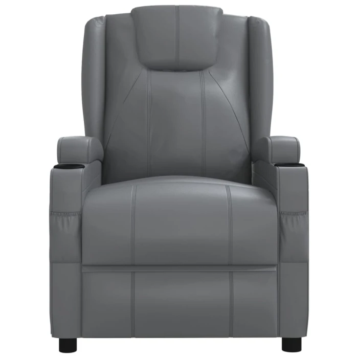vidaXL Stand up Massage Chair Anthracite Faux Leather - Image 4
