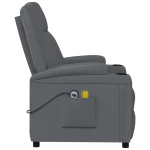 vidaXL Stand up Massage Chair Anthracite Faux Leather - Image 5