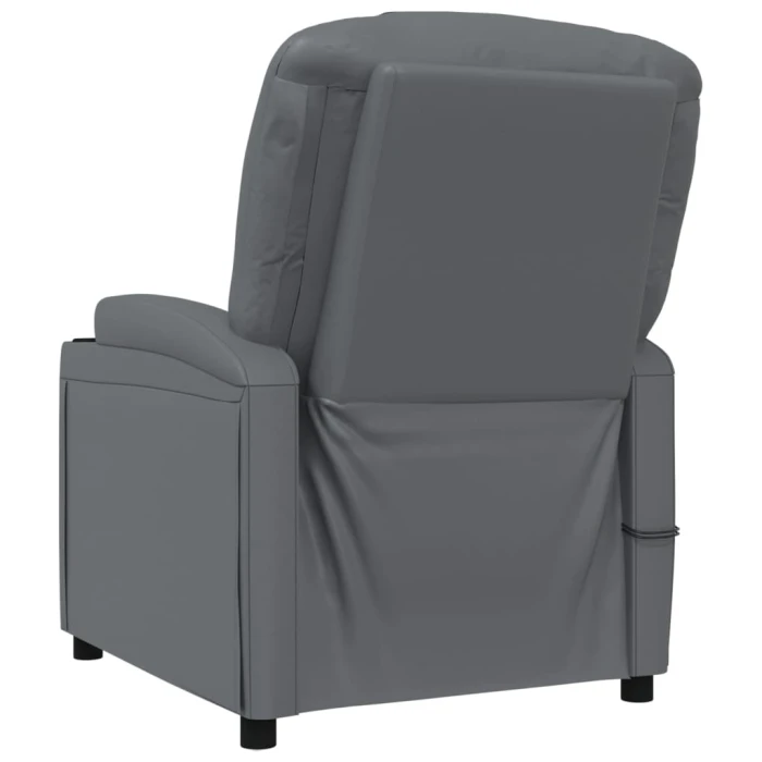vidaXL Stand up Massage Chair Anthracite Faux Leather - Image 6