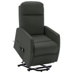 vidaXL Power Lift Massage Recliner Anthracite Faux Leather