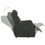 vidaXL Power Lift Massage Recliner Anthracite Faux Leather - Image 4