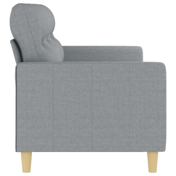 vidaXL 3-Seater Sofa Light Grey 180 cm Fabric - Image 4