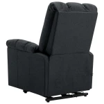 vidaXL Power Lift Massage Recliner Dark Gray Fabric - Image 5