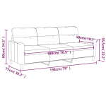 vidaXL 3-Seater Sofa Light Grey 180 cm Fabric - Image 7