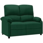 Vidaxl 2-Seater Sofa Bed Dark Green Fabric Upholstery 324095
