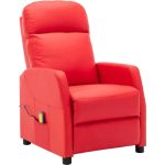 vidaXL Folding Massage Chair Red Faux Leather 321364