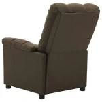 vidaXL Electric Recliner Chair Brown Fabric - Image 4