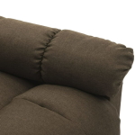 vidaXL Electric Recliner Chair Brown Fabric - Image 5