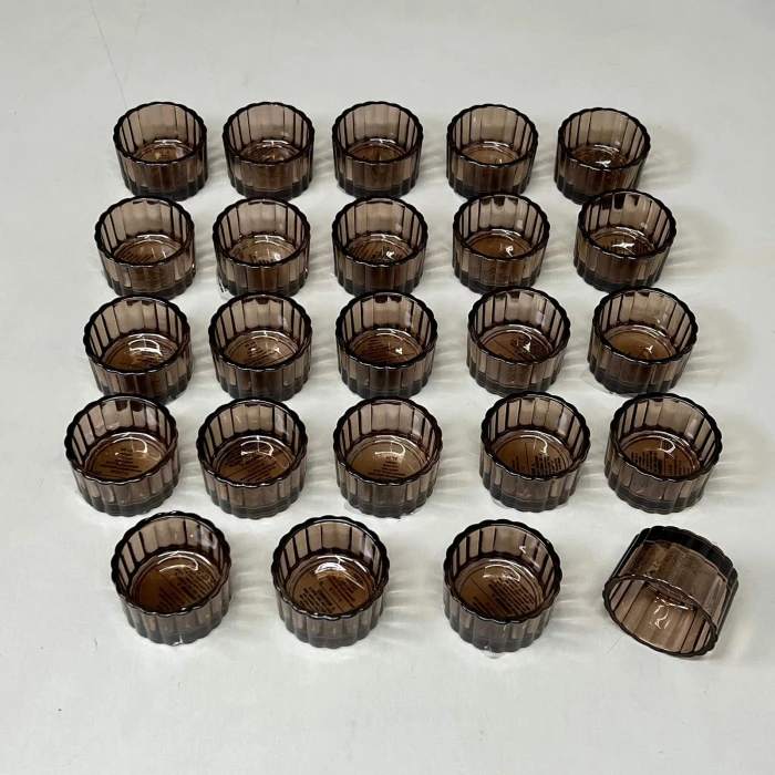 HOBBY LOBBY (24 PACK) Ribbed Glass Tea Light Holder Copper 2" Dia X 1" W0627644 - Image 2