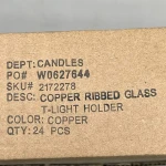 HOBBY LOBBY (24 PACK) Ribbed Glass Tea Light Holder Copper 2" Dia X 1" W0627644 - Image 6