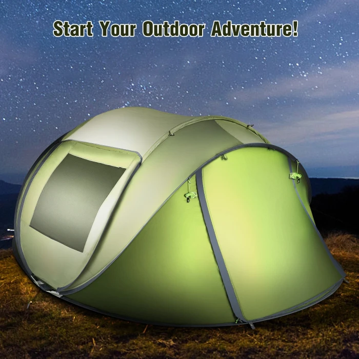 Camping Tent 4 Person Dome Tent Instant Tent for Camping with Waterproof, Windproof, Carry Bag,Lightweight for Camping, Backpacking & Hiking Family Outdoor - Image 3