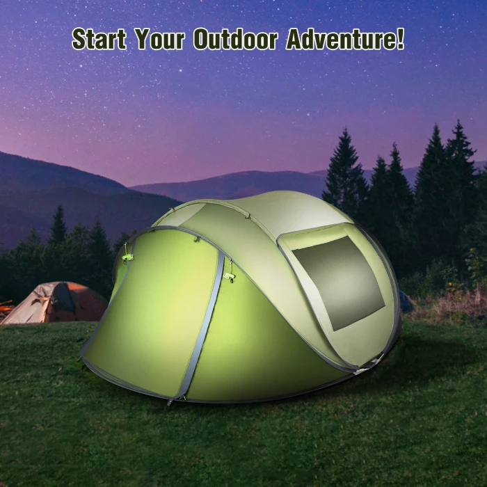 Camping Tent 4 Person Dome Tent Instant Tent for Camping with Waterproof, Windproof, Carry Bag,Lightweight for Camping, Backpacking & Hiking Family Outdoor - Image 4