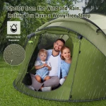 Camping Tent 4 Person Dome Tent Instant Tent for Camping with Waterproof, Windproof, Carry Bag,Lightweight for Camping, Backpacking & Hiking Family Outdoor - Image 7