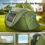 Camping Tent 4 Person Dome Tent Instant Tent for Camping with Waterproof, Windproof, Carry Bag,Lightweight for Camping, Backpacking & Hiking Family Outdoor - Image 8