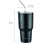 Travel Mug with Car Sticker, for Tesla Model 3 XYS Travel Mug Hot or Cold Coffee or Tea Personalized Car Water Cup - Image 2