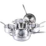 Premium Stainless Steel Cookware Set 10 Piece German Technology, Induction Pots And Pans Set, 18/10 Stainless Steel Saute Pan With Lid, Fry Pan, Saucepan With Lid, Stockpot With Lid
