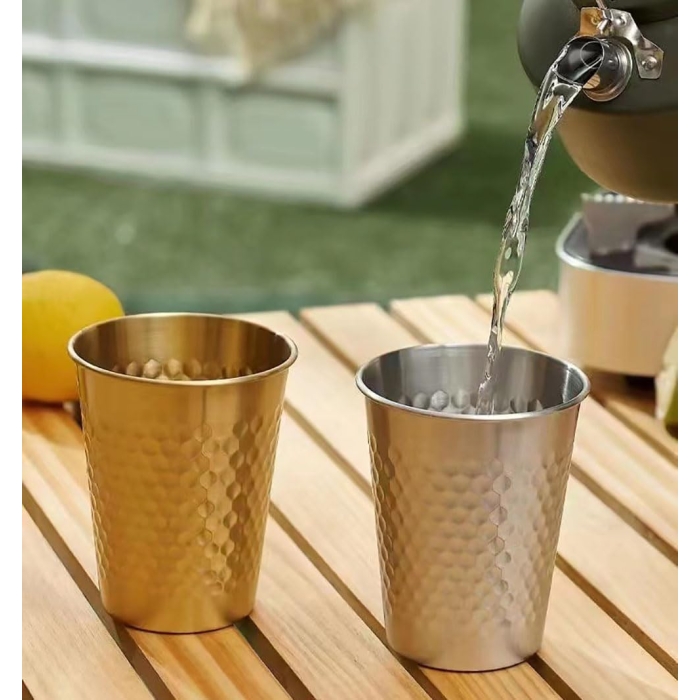 304 Stainless Steel Teacup Coffee Cup Mug Tumber Drinking Mugs Tea Cups for Water, Milk, Juice, Tea, Beer, Champagne, Wine, etc (450ML, Silver) - Image 5