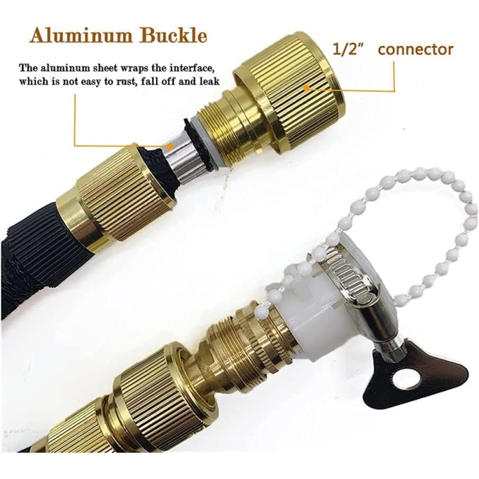 Flexible Expanding Water Hose Garden Hose Shrink Expandable Flexible Water Hoses Pressure Car Washer Pipe Spray G-u-n Irrigation Garden Hose Leunlee - Image 6