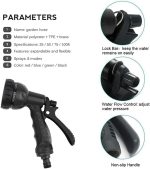 (BLUE) Flexible Expanding Water Hose Garden Hose Shrink Expandable Flexible Water Hoses Pressure Car Washer Pipe Spray G-u-n Irrigation Garden Hose Leunlee - Image 5