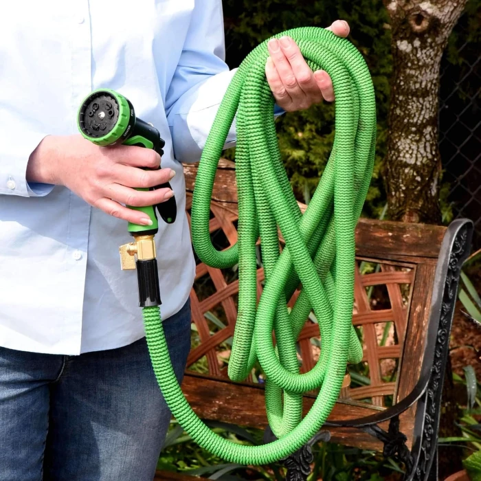 (BLUE) Flexible Expanding Water Hose Garden Hose Shrink Expandable Flexible Water Hoses Pressure Car Washer Pipe Spray G-u-n Irrigation Garden Hose Leunlee - Image 3