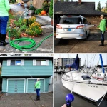 (BLUE) Flexible Expanding Water Hose Garden Hose Shrink Expandable Flexible Water Hoses Pressure Car Washer Pipe Spray G-u-n Irrigation Garden Hose Leunlee - Image 4