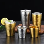 304 Stainless Steel Teacup Coffee Cup Mug Tumber Drinking Mugs Tea Cups for Water, Milk, Juice, Tea, Beer, Champagne, Wine, etc (450ML, Silver) - Image 6