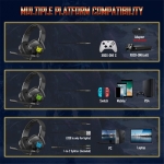 GZCRDZ K19 3.5mm Gaming Headset PS4 PC Gamer Stereo Earphones Bass Headphone with Mic LED Light RGB (Black) - Image 4