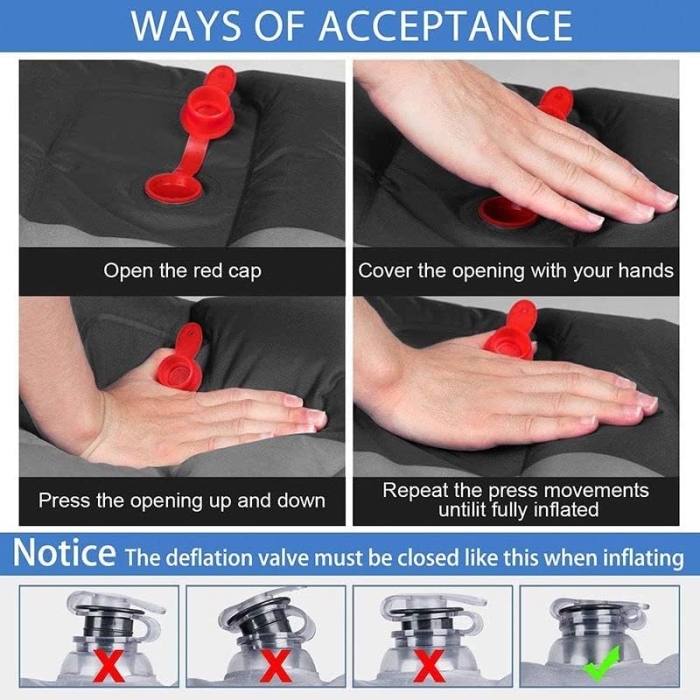 Air Mat, Camping Mat, Air Bed, Outdoor Mat, Sleeping in Car, Tent, Camping, Compact, Waterproof, Tide-Proof, Camping Equipment, Storage Bag Included - Image 7