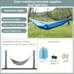 Portable Camping Hammock with Tree Straps & Carabiners – Lightweight Parachute Nylon Hammock for Outdoor, Hiking, Beach & Travel - Image 5