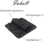 Folding Stool Camping Stool Portable Folding Stool with Ultralight Aluminium Frame Steel Lightweight and Stable for Fishing Hiking Camping Picnic Travel (Black) - Image 5