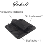 Folding Stool Camping Stool Portable Folding Stool with Ultralight Aluminium Frame Steel Lightweight and Stable for Fishing Hiking Camping Picnic Travel (Black) - Image 5