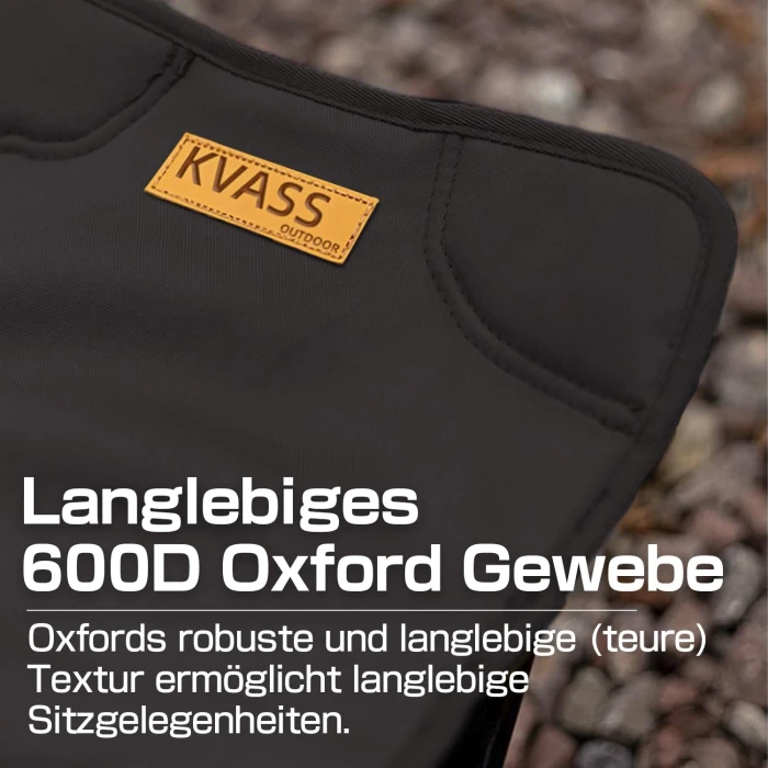 Folding Stool Camping Stool Portable Folding Stool with Ultralight Aluminium Frame Steel Lightweight and Stable for Fishing Hiking Camping Picnic Travel (Black) - Image 8