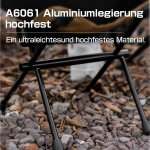 Folding Stool Camping Stool Portable Folding Stool with Ultralight Aluminium Frame Steel Lightweight and Stable for Fishing Hiking Camping Picnic Travel (Black) - Image 9