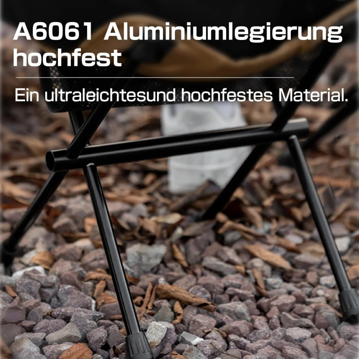 Folding Stool Camping Stool Portable Folding Stool with Ultralight Aluminium Frame Steel Lightweight and Stable for Fishing Hiking Camping Picnic Travel (Black) - Image 9