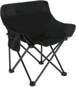 Quick Fold Outdoor Chair Includes One Side Pocket And Carry Bag. Great For Use At Camp, Beach Or During Sports Activities Black - Image 10