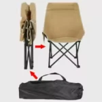 Folding Chairs Heavy Duty Moon Chair with Carry Bag, Outdoor Lumbar Back Padded with Side Pockets, Built Durable and Reliable - Image 4