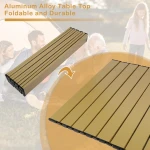 Folding Camping Table, Aluminum Roll-up Camp Table, Portable and Durable Table with Carry Bag for Outdoor Picnic, Beach, Kitchen- 21(L) x20(W) x20(H) - Image 5