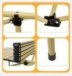 HALAYAYA Portable Camping Table, Folding Table Ultralight Camp Table with Carry Bag Collapsible Table Top for Picnic, BBQ, Cooking, Camping, Beach (M(95 * 56 * 50CM)) - Image 6