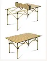 HALAYAYA Portable Camping Table, Folding Table Ultralight Camp Table with Carry Bag Collapsible Table Top for Picnic, BBQ, Cooking, Camping, Beach (M(95 * 56 * 50CM)) - Image 7