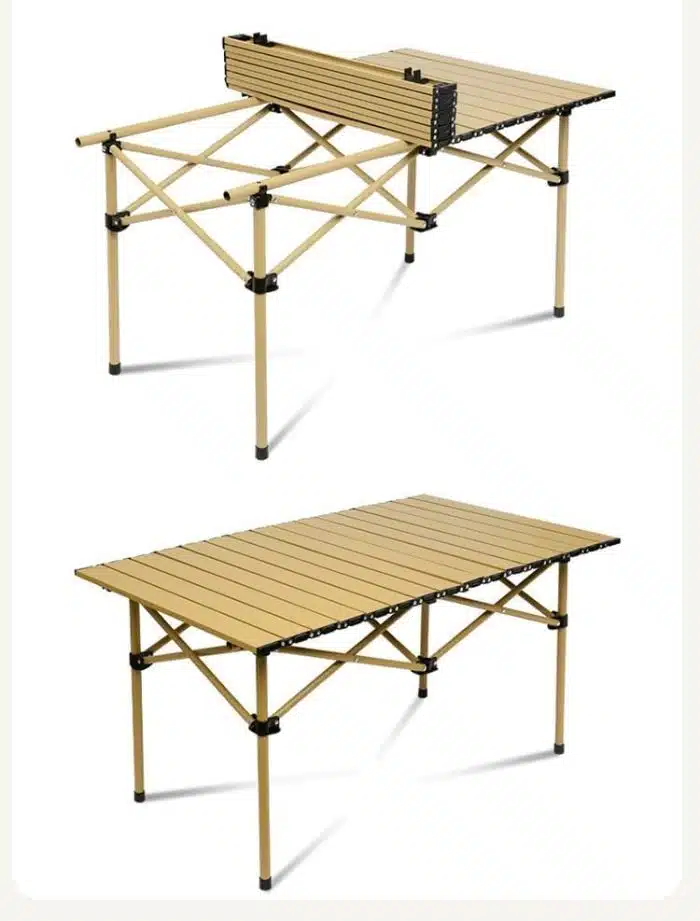 HALAYAYA Portable Camping Table, Folding Table Ultralight Camp Table with Carry Bag Collapsible Table Top for Picnic, BBQ, Cooking, Camping, Beach (M(95 * 56 * 50CM)) - Image 7