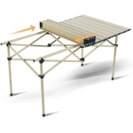 HALAYAYA Portable Camping Table, Folding Table Ultralight Camp Table with Carry Bag Collapsible Table Top for Picnic, BBQ, Cooking, Camping, Beach (M(95 * 56 * 50CM)) - Image 8