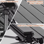 Folding Camping Chair Set of 3, Lightweight Camp Chairs with Table, Portable Chair for Adults Hiking, Fishing, Beach, Picnic, Patio, Travel, Carry Bag,Yellow - Image 4