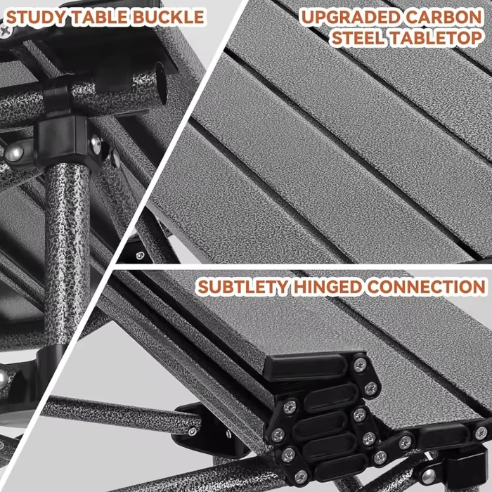 Folding Camping Chair Set of 3, Lightweight Camp Chairs with Table, Portable Chair for Adults Hiking, Fishing, Beach, Picnic, Patio, Travel, Carry Bag,Yellow - Image 4