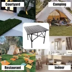 Folding Camping Chair Set of 3, Lightweight Camp Chairs with Table, Portable Chair for Adults Hiking, Fishing, Beach, Picnic, Patio, Travel, Carry Bag,Yellow - Image 5