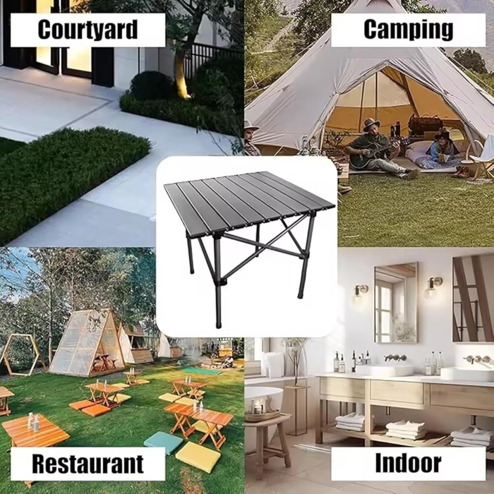 Folding Camping Chair Set of 3, Lightweight Camp Chairs with Table, Portable Chair for Adults Hiking, Fishing, Beach, Picnic, Patio, Travel, Carry Bag,Yellow - Image 5